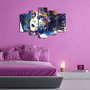 Wallity Cuadro Decorativo en Lienzo de 5 Piezas Multicolor